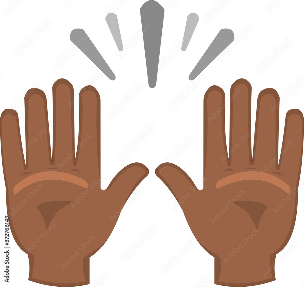 Vector emoticon illustration of some hands showing their palms Vector emoticon illustration of some hands showing their palms