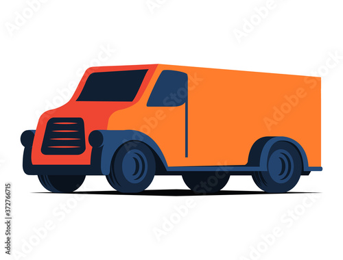 Delivery truck.Illustration of cargo vector. Delivery van © dukesn