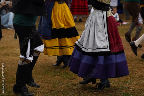 Asturias. Traditional folk festival of La Regalina in Cadavedo,Spain