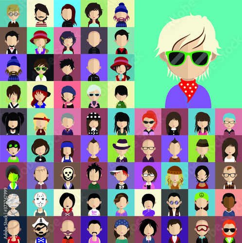 Collection of avatars ( Man and woman Characters )
