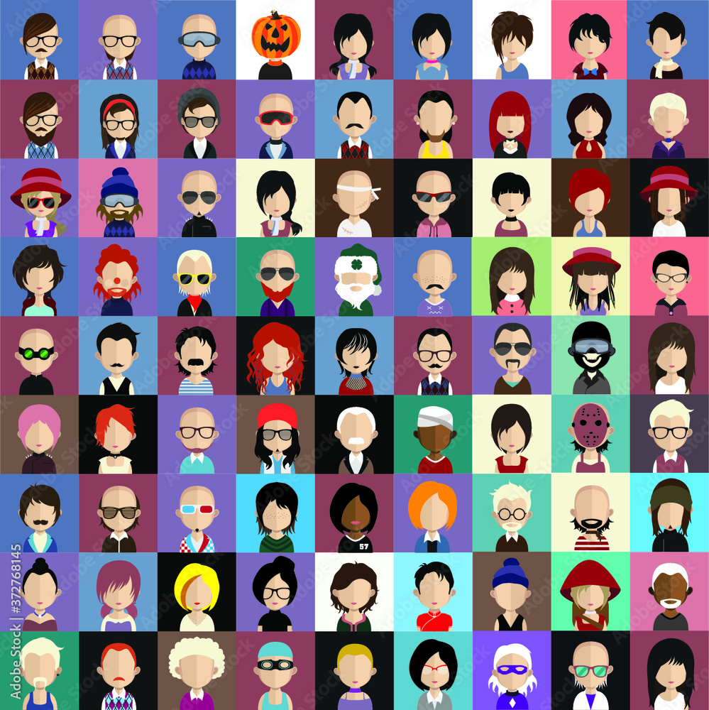 Collection of avatars ( Man and woman Characters ) Collection of avatars ( Man and woman Characters )