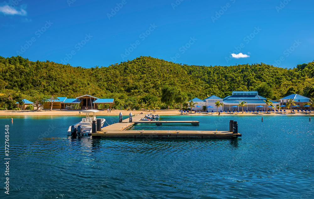 A view across the landing bay on Norman island off the main island of Tortola