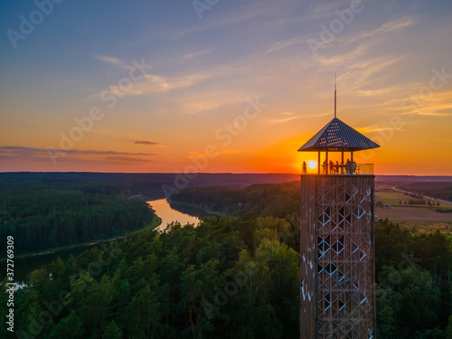 Tallest Lithuanian view (observation) tower in Birstonas photo