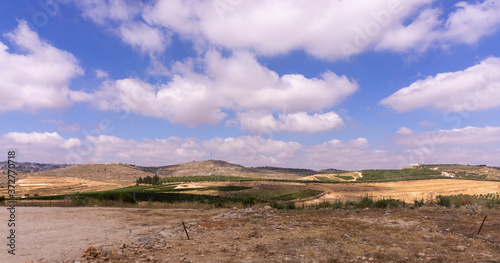 Fototapeta Naklejka Na Ścianę i Meble -  Samaria Shiloh panoramic view in summer tourism