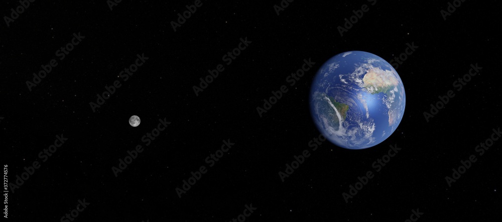 Naklejka premium Earth Rendering 3D