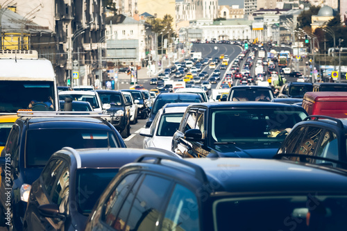 Traffic jam in a city © Yury Gubin