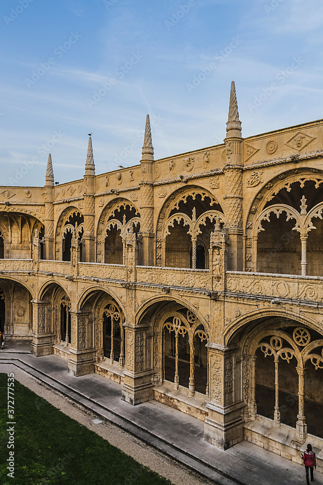 Jeronimos Monastery (Mosteiro dos Jeronimos, 1601) - a monastery of the Order of Saint Jerome in the parish of Belem in Lisbon, Portugal. Monastery is UNESCO World Heritage Site.