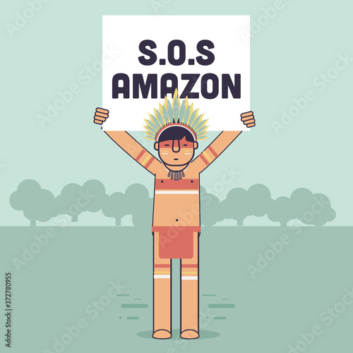 Native Brazilian, indian. Amazon