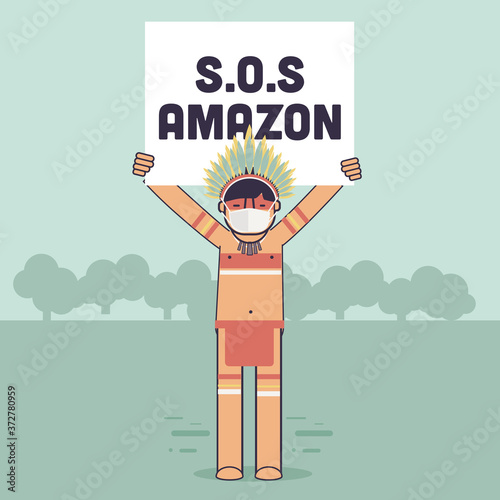 Native Brazilian, indian. Amazon
