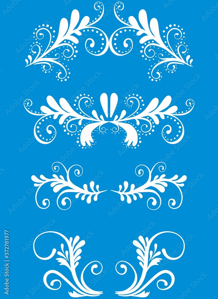 blue and white floral background