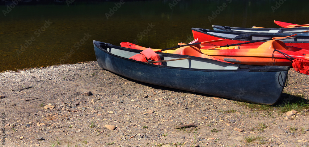 Canoes and Kayaks Ready for Float Trip on Caddo Canoes and Kayaks Ready for Float Trip on Caddo
