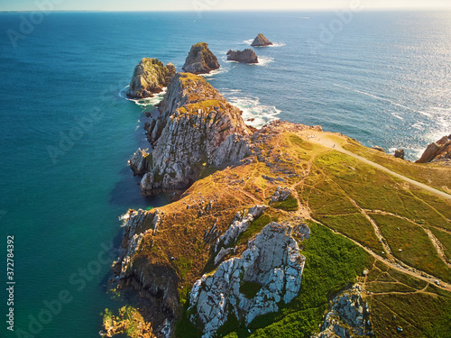 Vászonkép Scenic view of Crozon peninsula, one of the most popular tourist destinations in