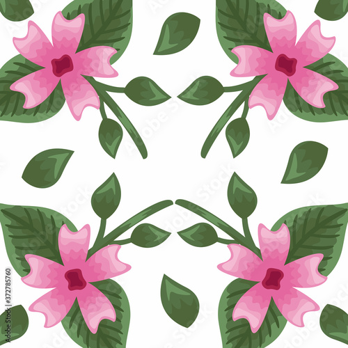 Flowers color pink pattern detailed style