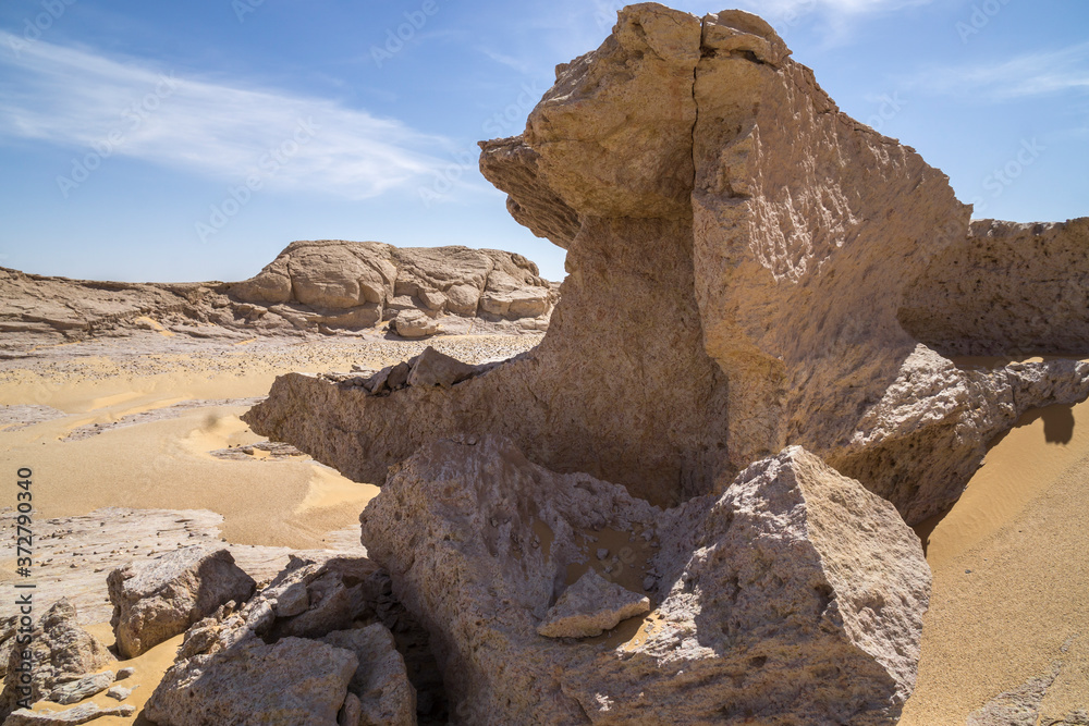 Eroded Rock Formation, Erg Djourab, Sahara Desert, Chad Eroded Rock Formation, Erg Djourab, Sahara Desert, Chad