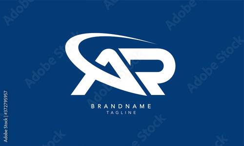 Alphabet letters Initials Monogram logo AR, RA, A and R