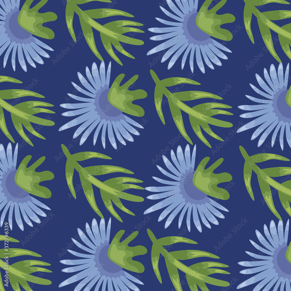 Naklejka premium Flowers color purple pattern detailed style