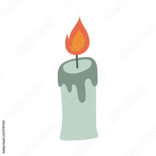 halloween candle flat style icon