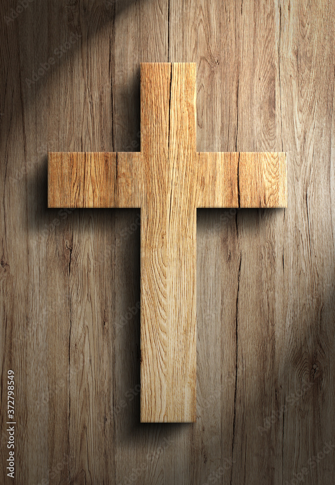 Christianity wooden cross jesus christ sign wood wall