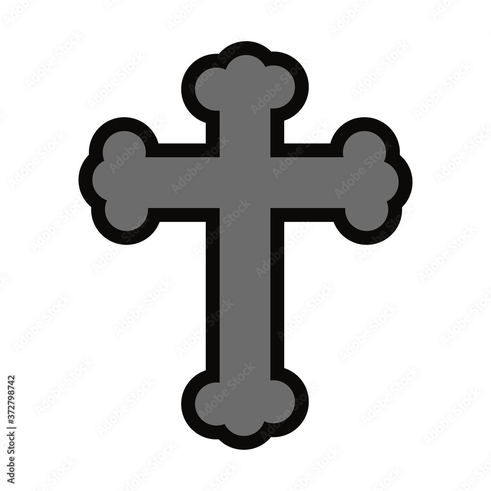 religious cross symbol flat style icon religious cross symbol flat style icon