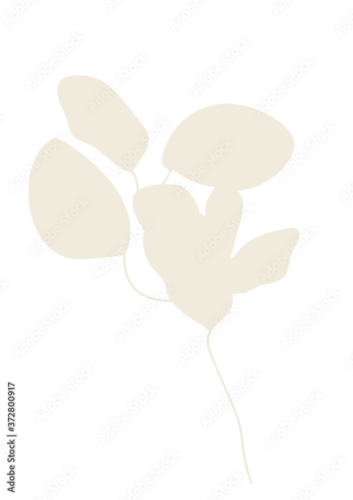 Abstract floral clipart for collages. Foliage silhouette on the white isolated background. Abstract floral clipart for collages. Foliage silhouette on the white isolated background.