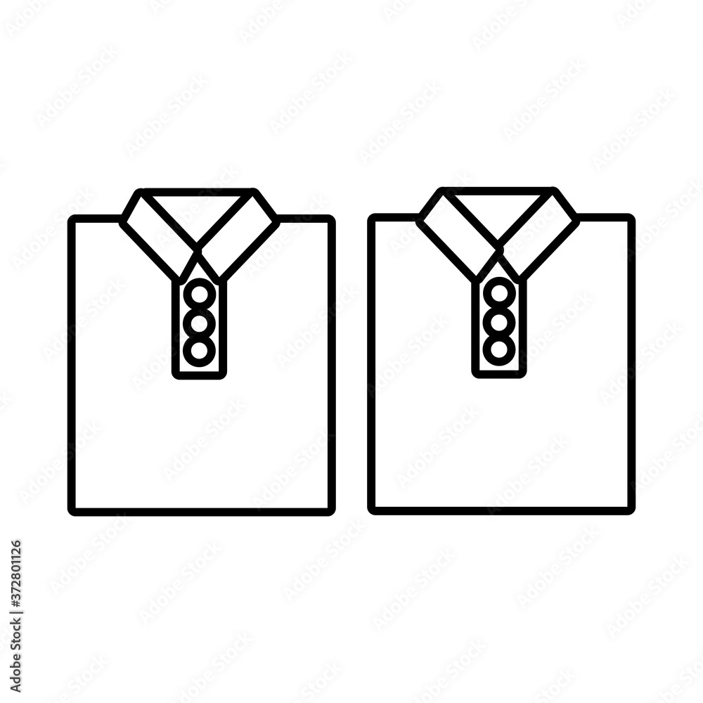 shirts folded line style icon shirts folded line style icon