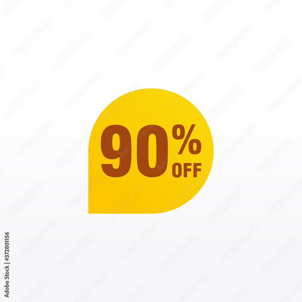 90 discount, Sales Vector badges for Labels, , Stickers, Banners, Tags, Web Stickers, New offer. Discount origami sign banner