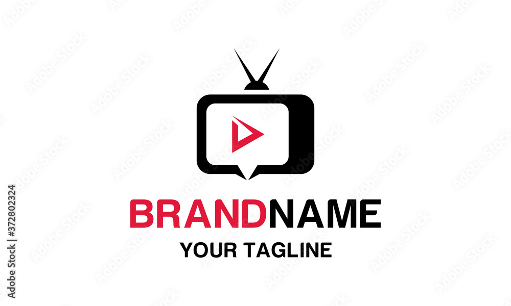 TV play logo design vector EPS 10 TV play logo design vector EPS 10