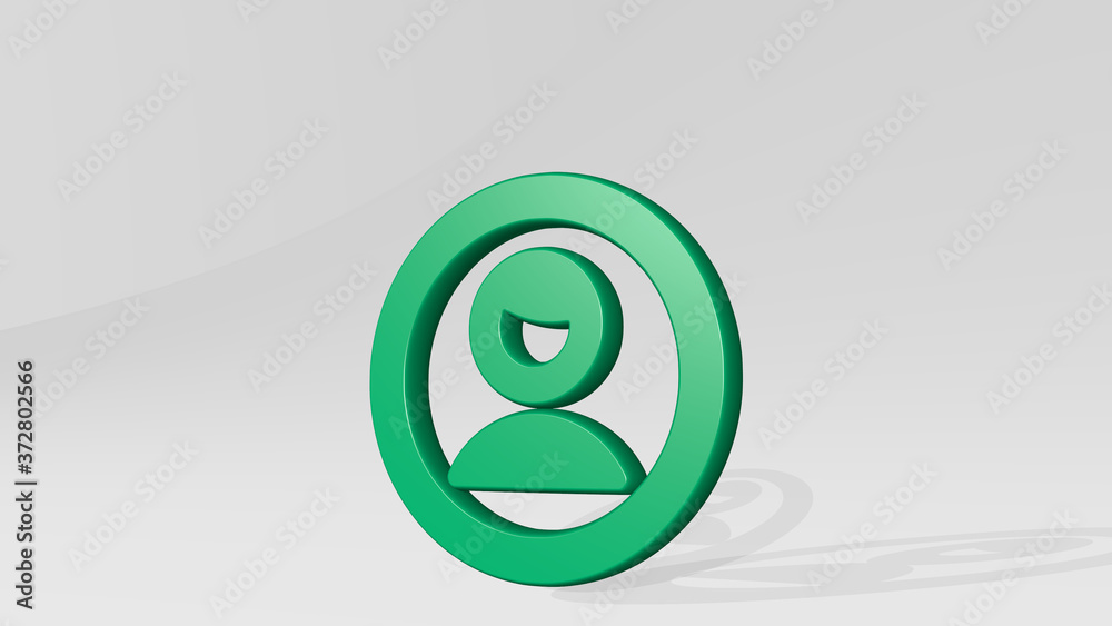 single man circle alternate 3D icon casting shadow, 3D illustration for background and isolated single man circle alternate 3D icon casting shadow, 3D illustration for background and isolated