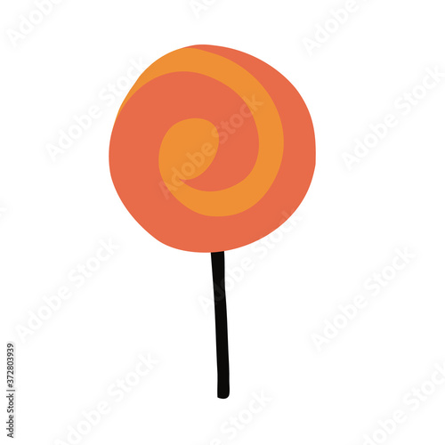 sweet lollipop halloween flat style icon