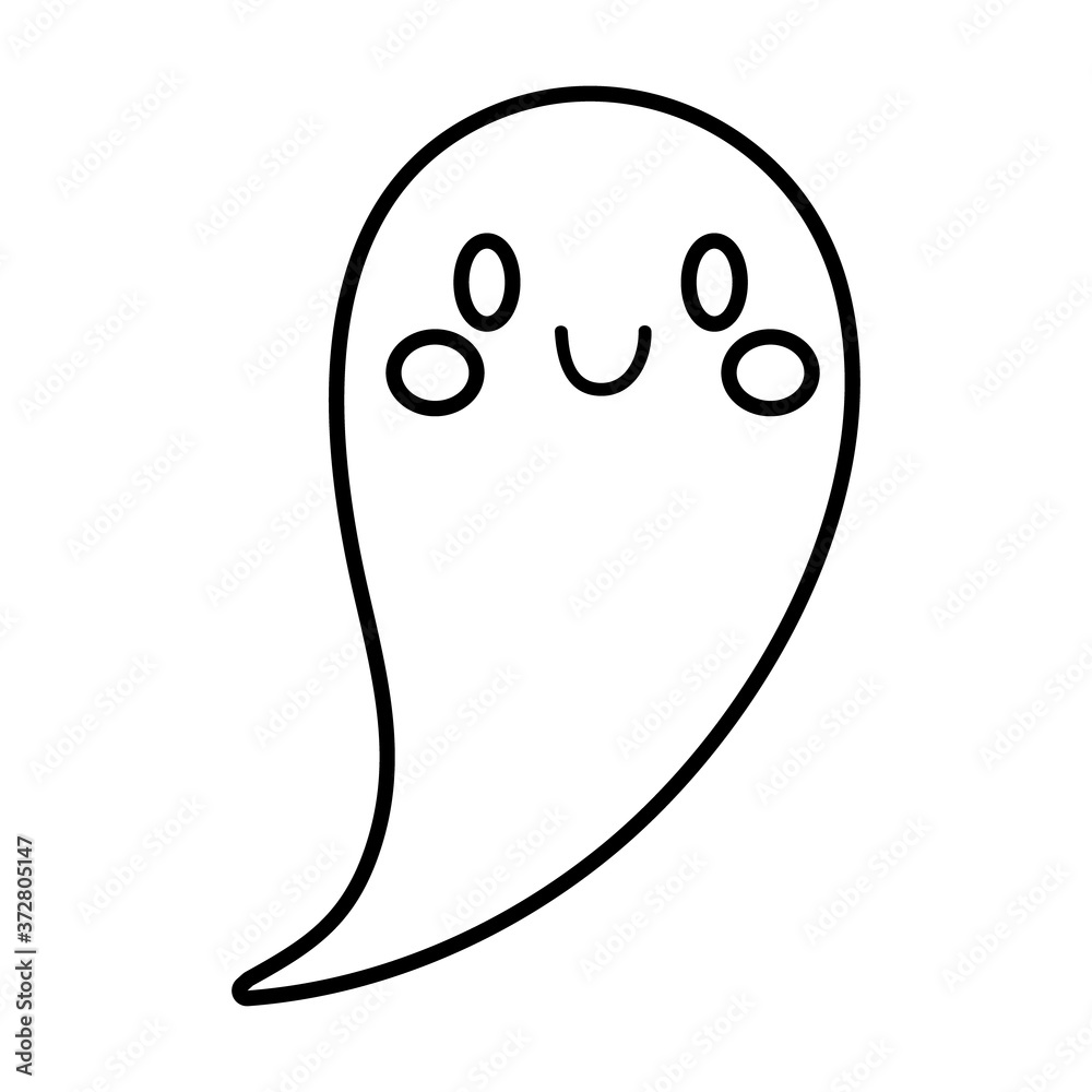halloween ghost style line icon halloween ghost style line icon