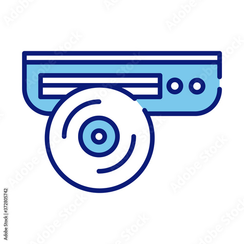 cd player line and fill style icon