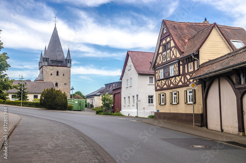 Historic Church Tower with half-timbered house © Birgit Reitz-Hofmann