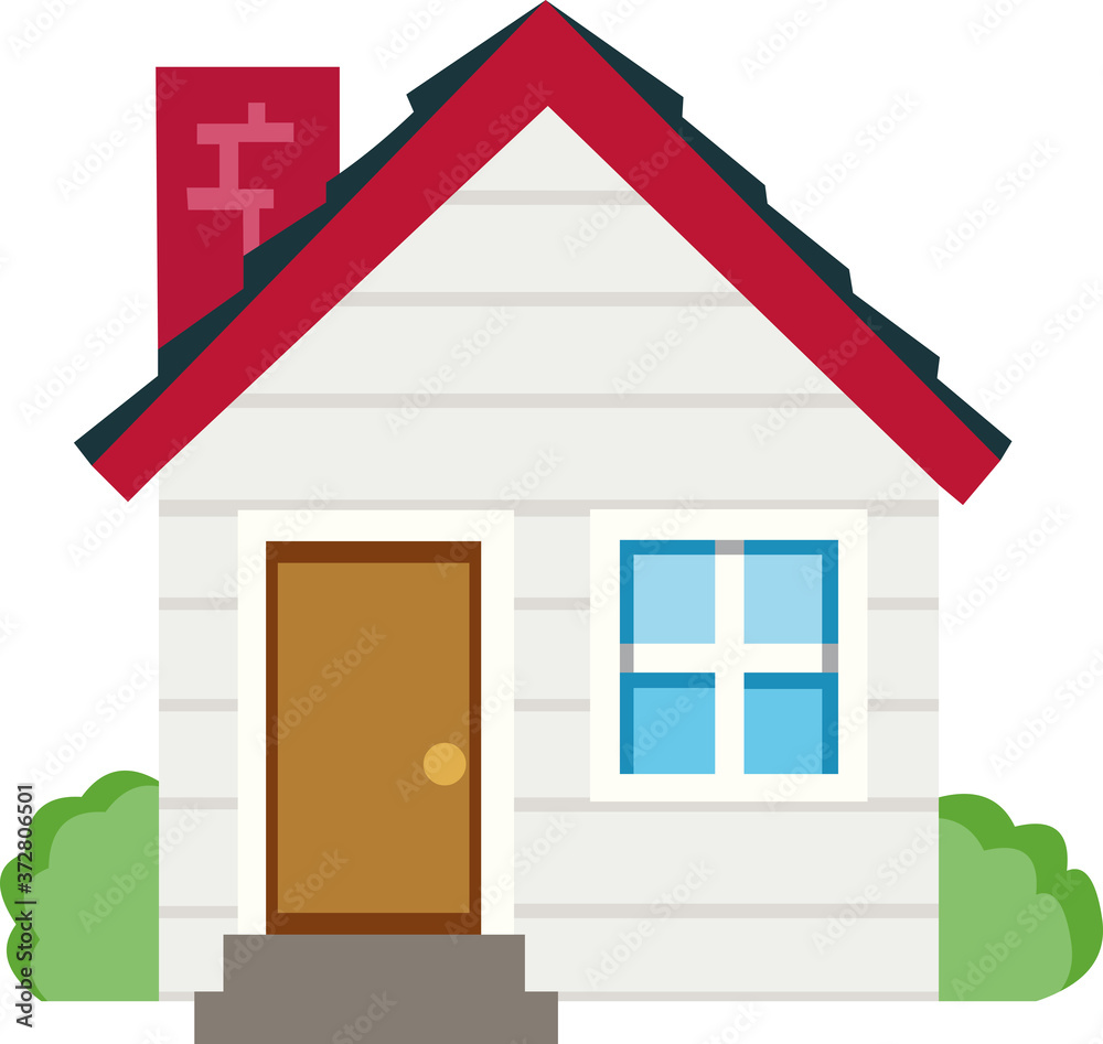 Vector illustration of emoticon of a house Vector illustration of emoticon of a house