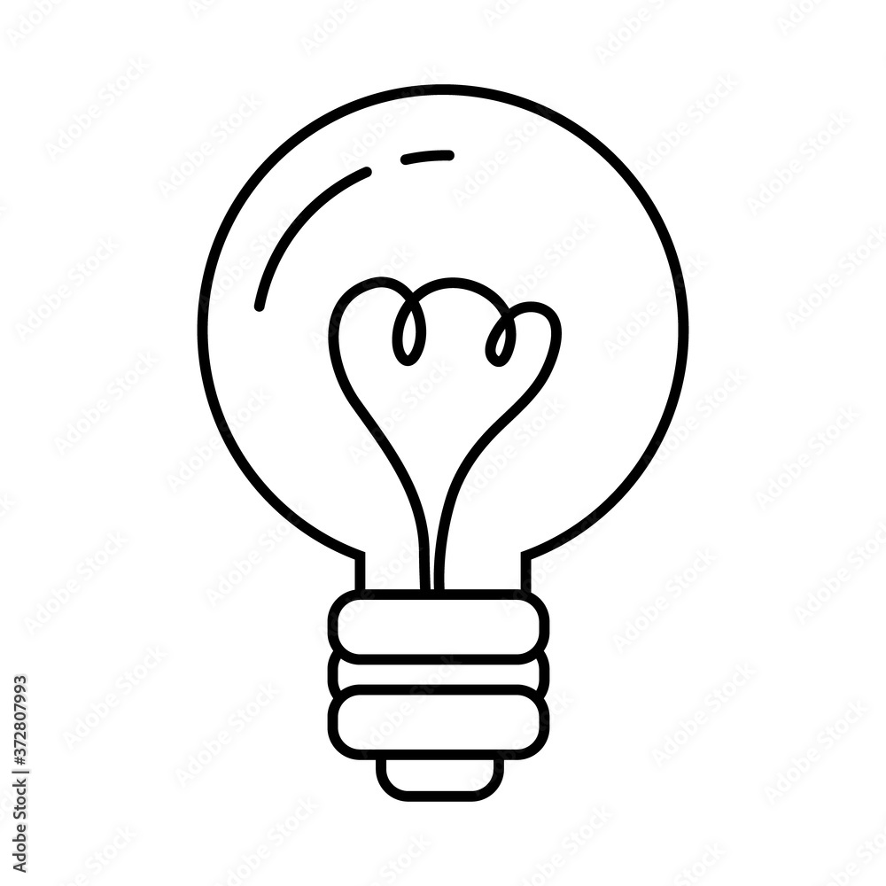 bulb light idea line style icon bulb light idea line style icon