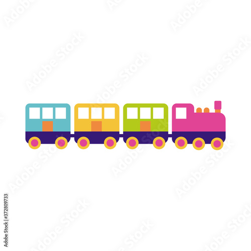 train mechanical fairground attraction flat style icon