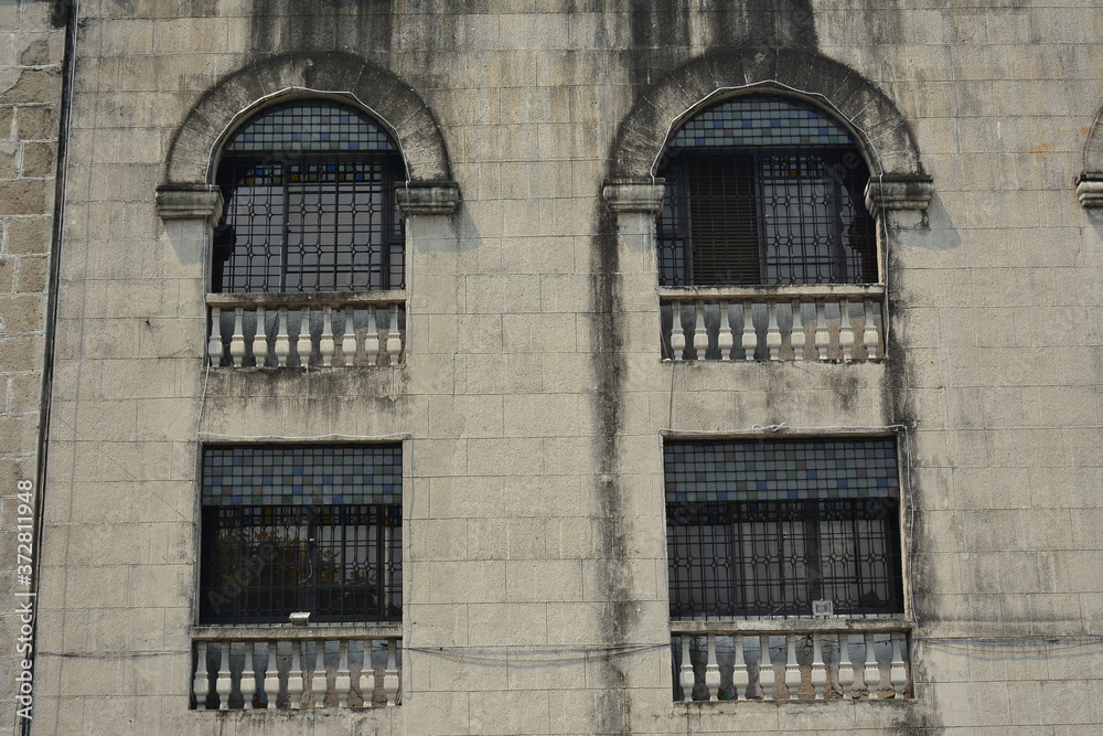 San Agustin church window at Intramuros in Manila, Philippines