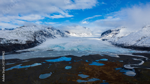 snow covered mountains in Iceland