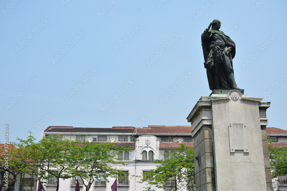 Al Rey D. Carlos IV monument at Plaza Roma, Intramuros in Manila, Philippines