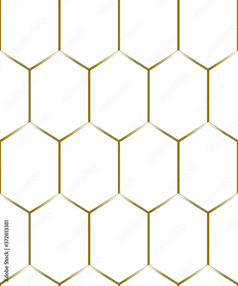 Obraz premium Seamless mesh textile surface design - transparent background - gold