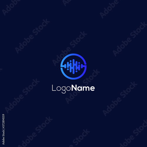 soundwaves logo concept simple and elegant