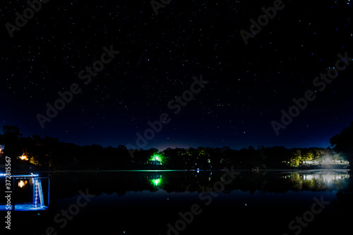 night view at the lake