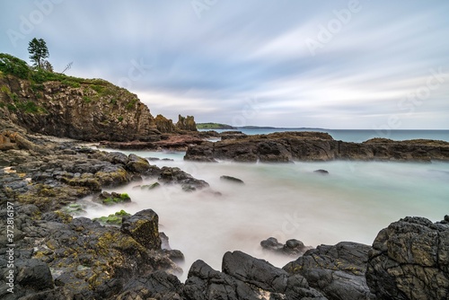 a long exposure on the coast in New South Wales in Australia