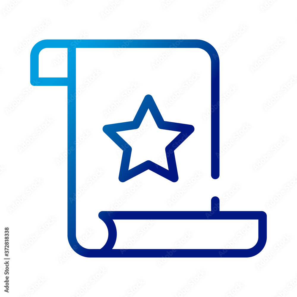 paper document file with star gradient style icon paper document file with star gradient style icon