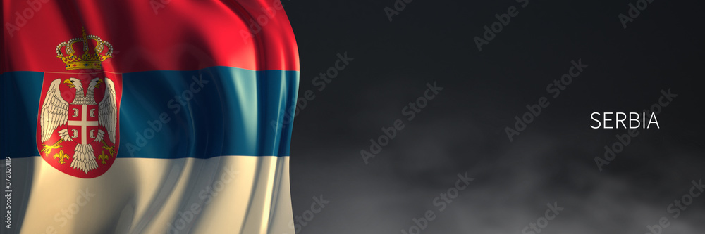 Serbia Flag with Dark Background.
3d Rendering of European countries Flag. Serbia Flag with Dark Background.
3d Rendering of European countries Flag.