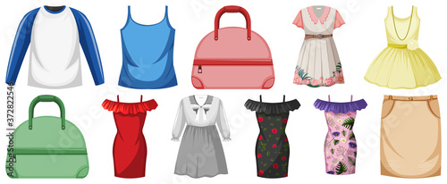 Set of clothes mock up