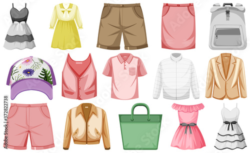 Set of clothes mock up