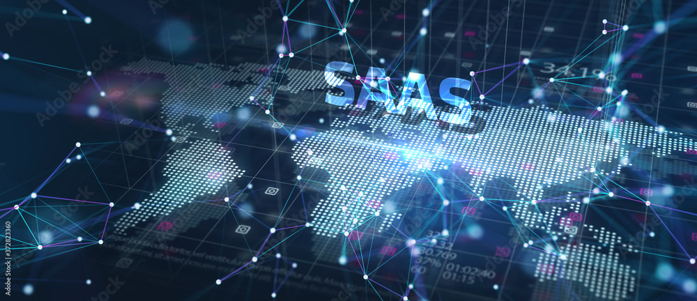 Fototapeta premium Software as a Service SaaS. Software concept. Business, modern technology, internet and networking concept.