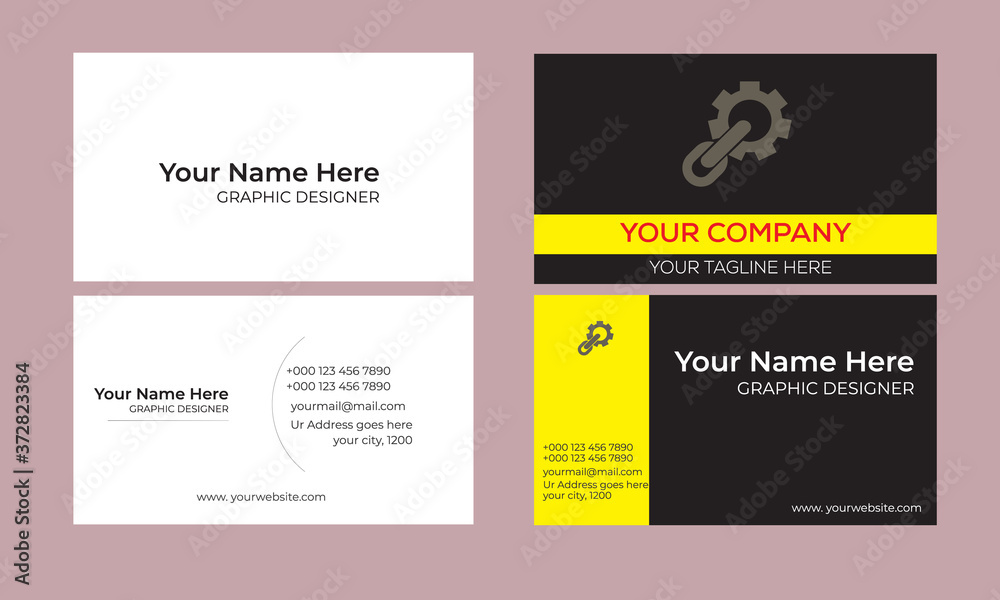 2 Flat And Modern Business Card