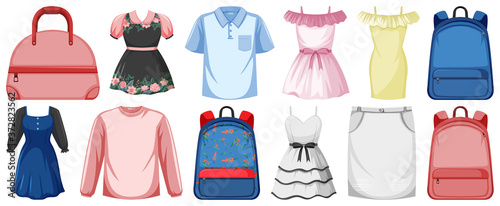 Set of clothes mock up