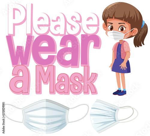 Please wear a mask sign template